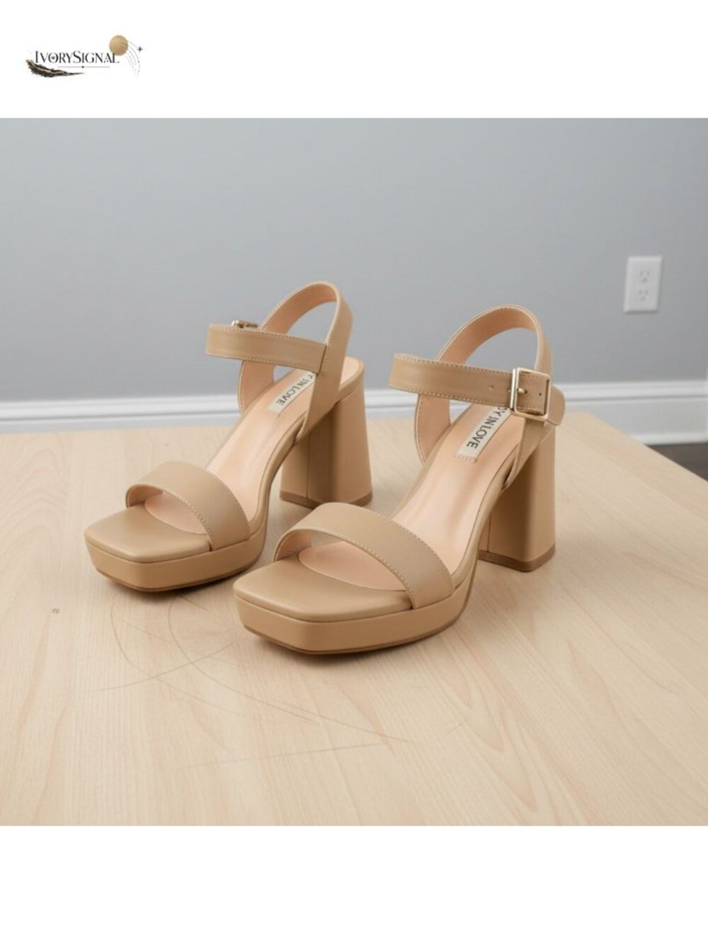 Chunky Block Heel Platform Sandals - Ankle Strap